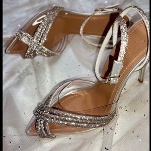Transparent Stone Heeled